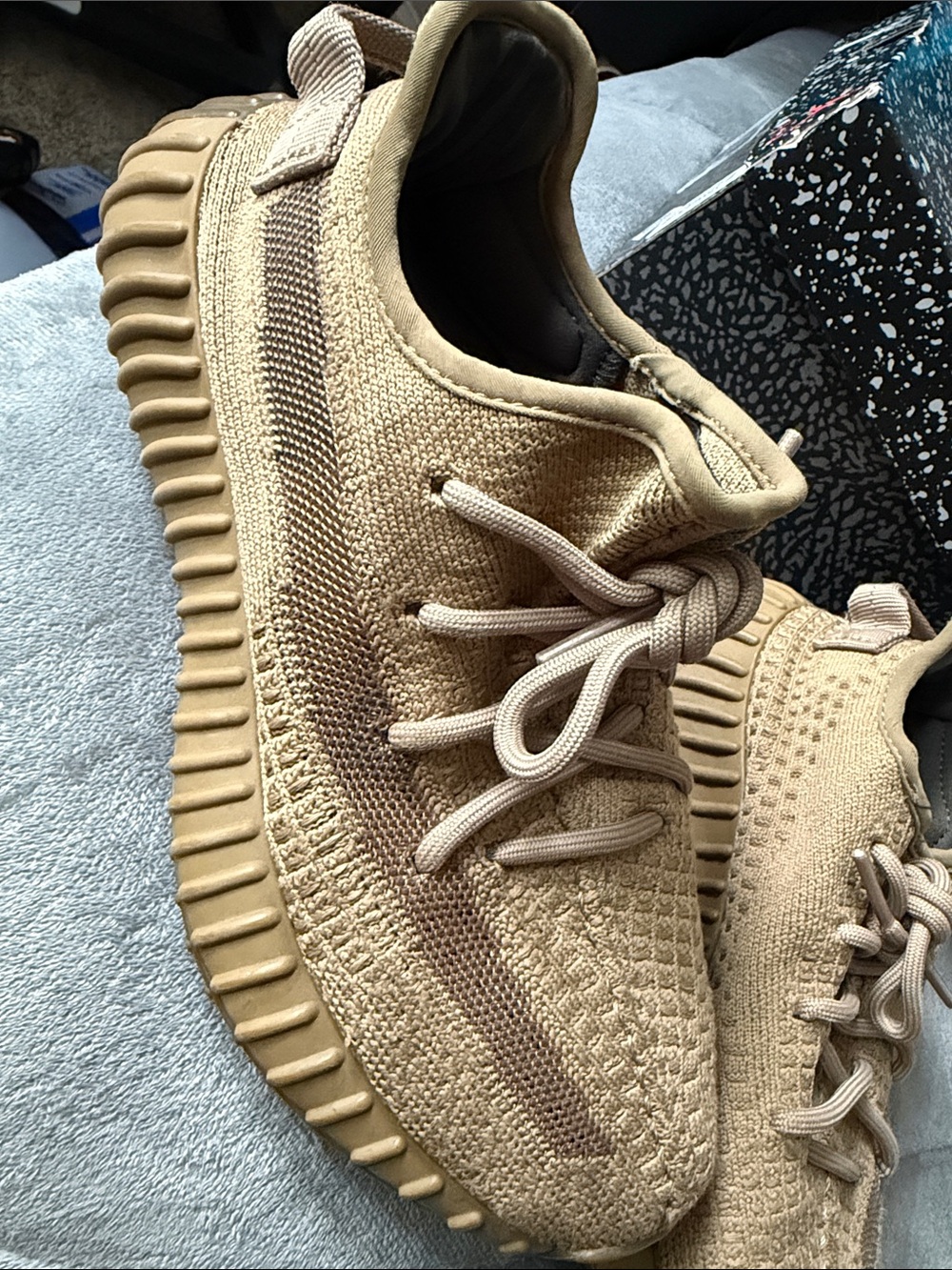 Yeezy Knit Runner in Tan and Beige